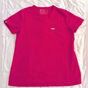 COPY - Figs Women's Ultra Rose Catarina™ One-Pocket Scrub Top - S / Ultra Rose
